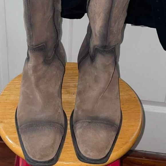 Dr scholl Moonshine Boots Chunky Heel Boho distressed Nordstrom Cowboy boot - Picture 3 of 6